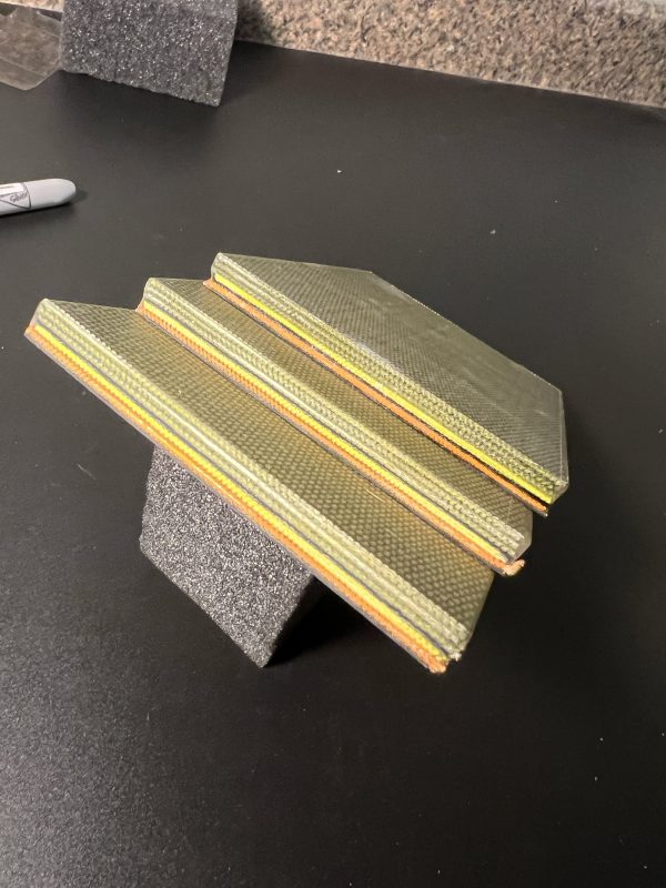 OD green with orange and yellow firehose micarta (slab) - Image 3