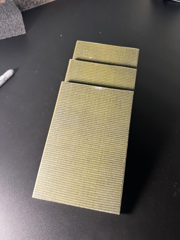 OD green with orange and yellow firehose micarta (slab) - Image 2