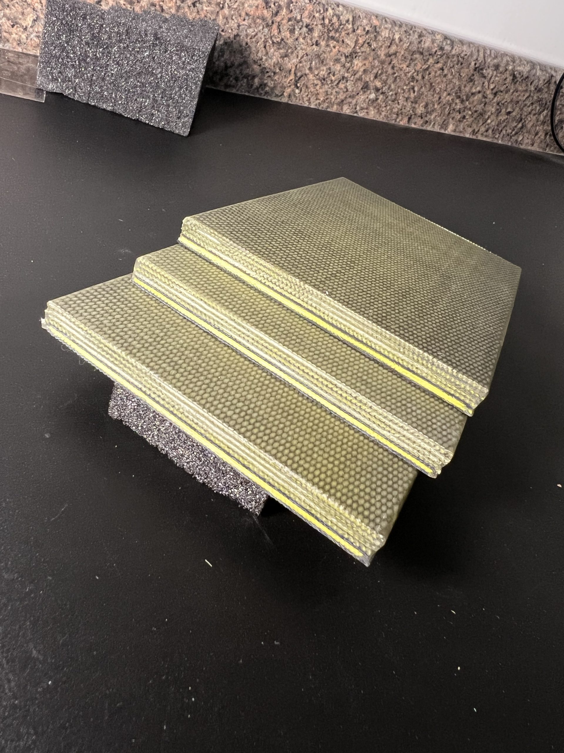 OD green with yellow firehose micarta (slab) - Image 2