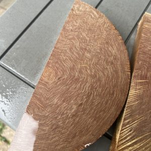 Crushed micarta half rounds.