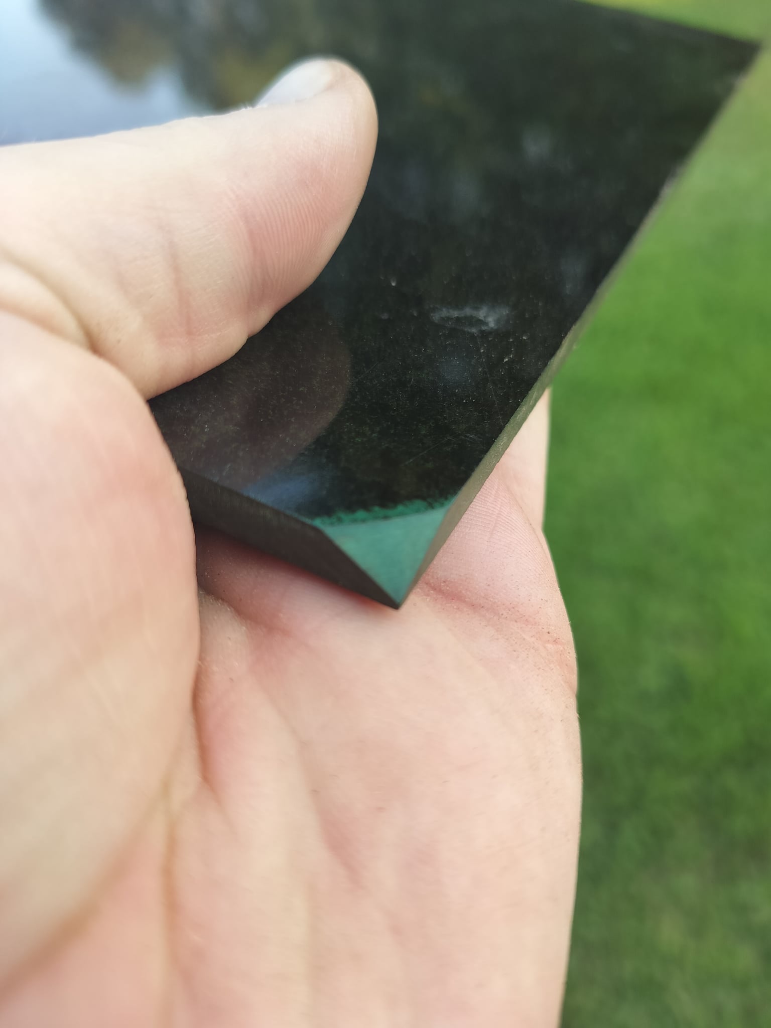 Vintage emerald green micarta!
