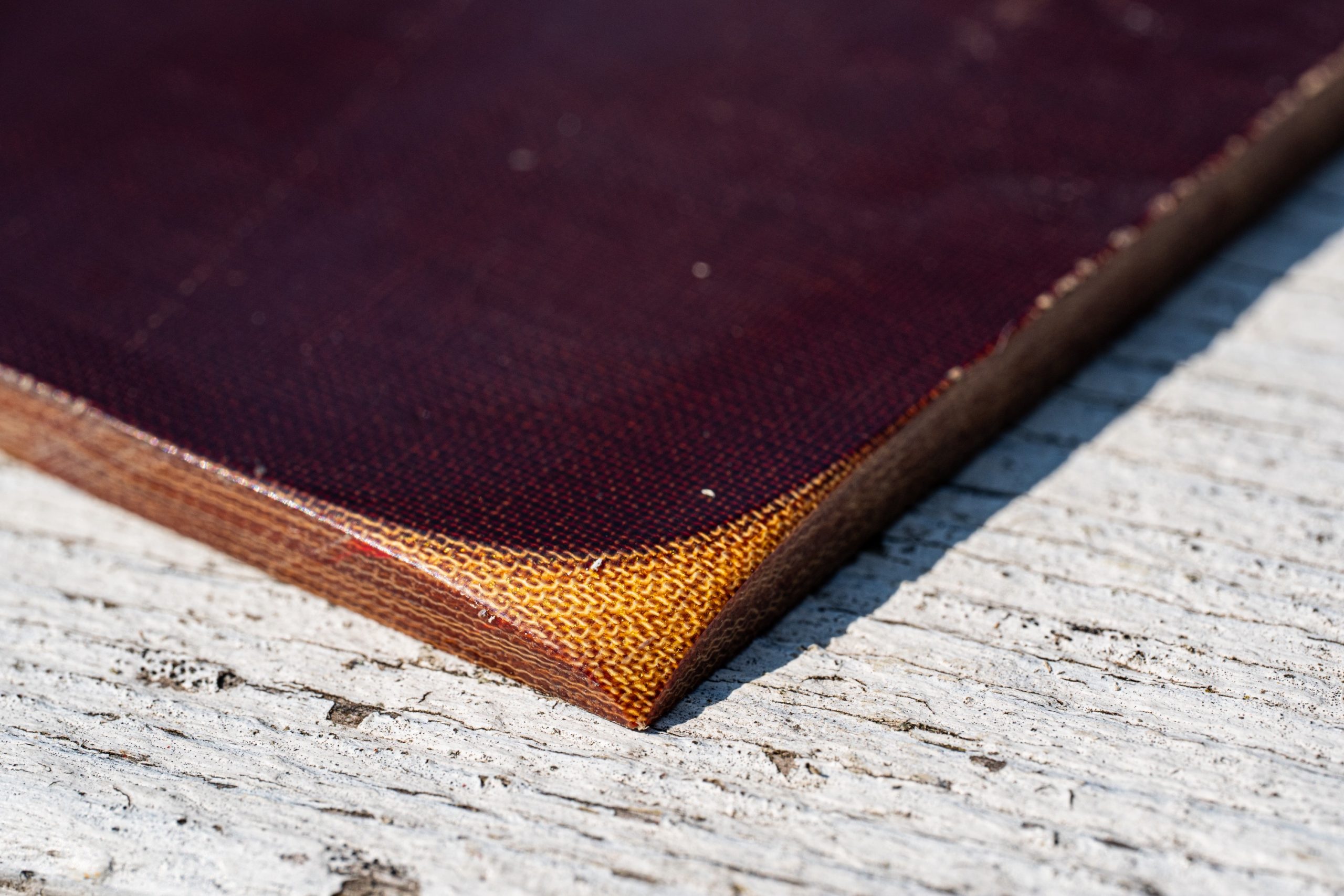 Vintage butterscotch linen