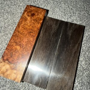 Bog oak and amboyna